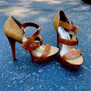 Strappy sandal heels